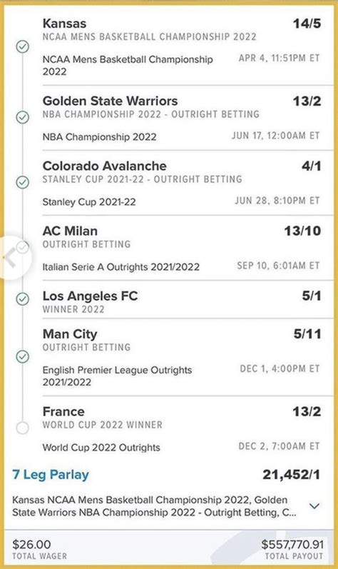biggest parlay ever won|biggest winning bets.